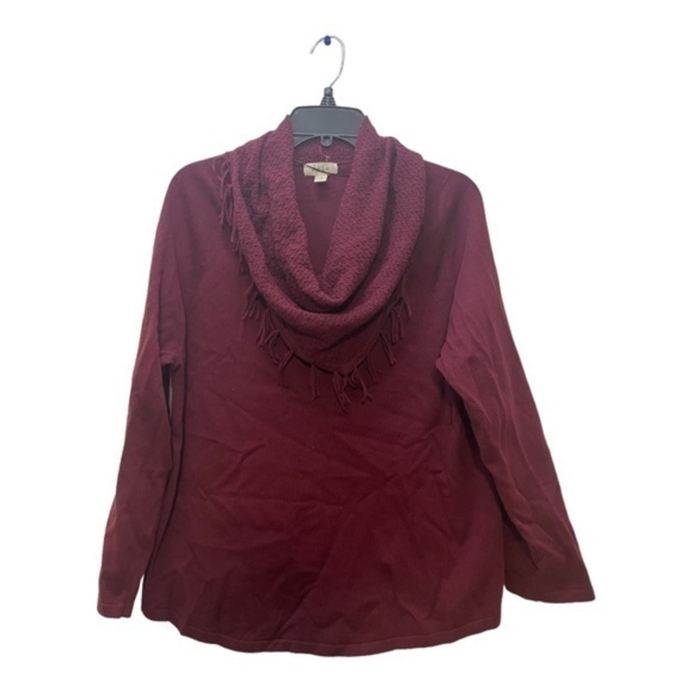 Style & Co Womens Sweater Turtle Neck Burgundy Long Sleeve Size 1X